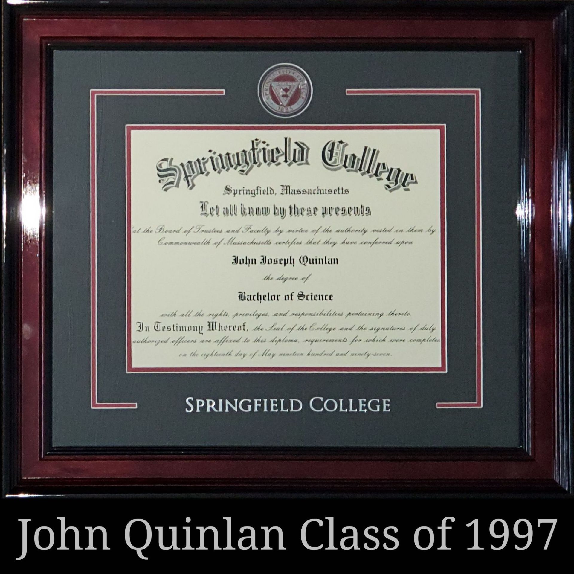 John J. Quinlan Springfield College Alumni Class of 1997 #JohnJQuinlan #JohnQuinlan