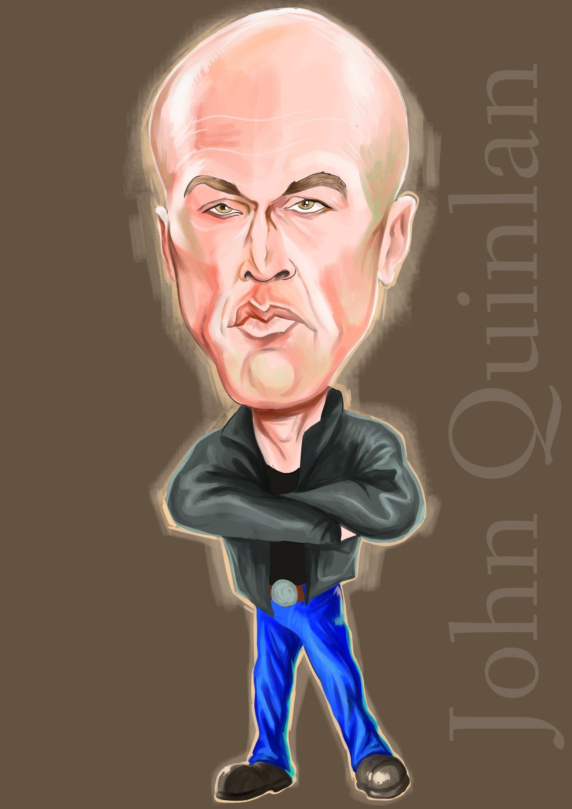 Actor John Quinlan Caricature by Elidor Kruja