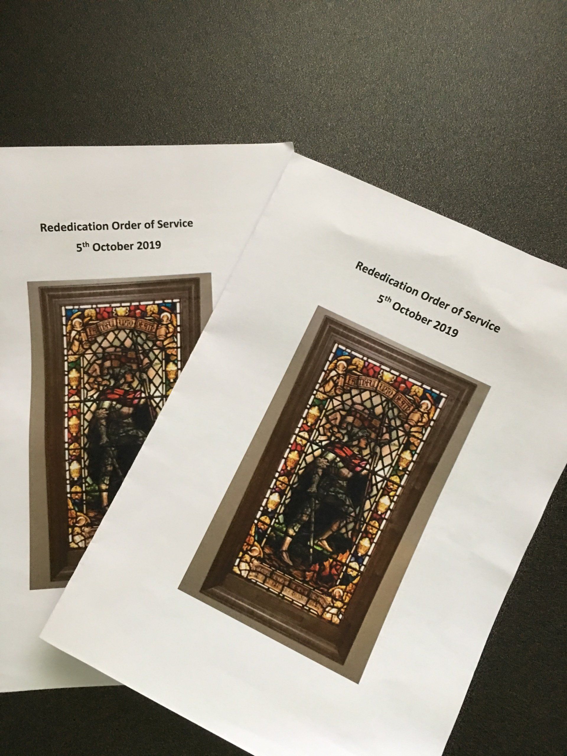 Rededication Order of Service