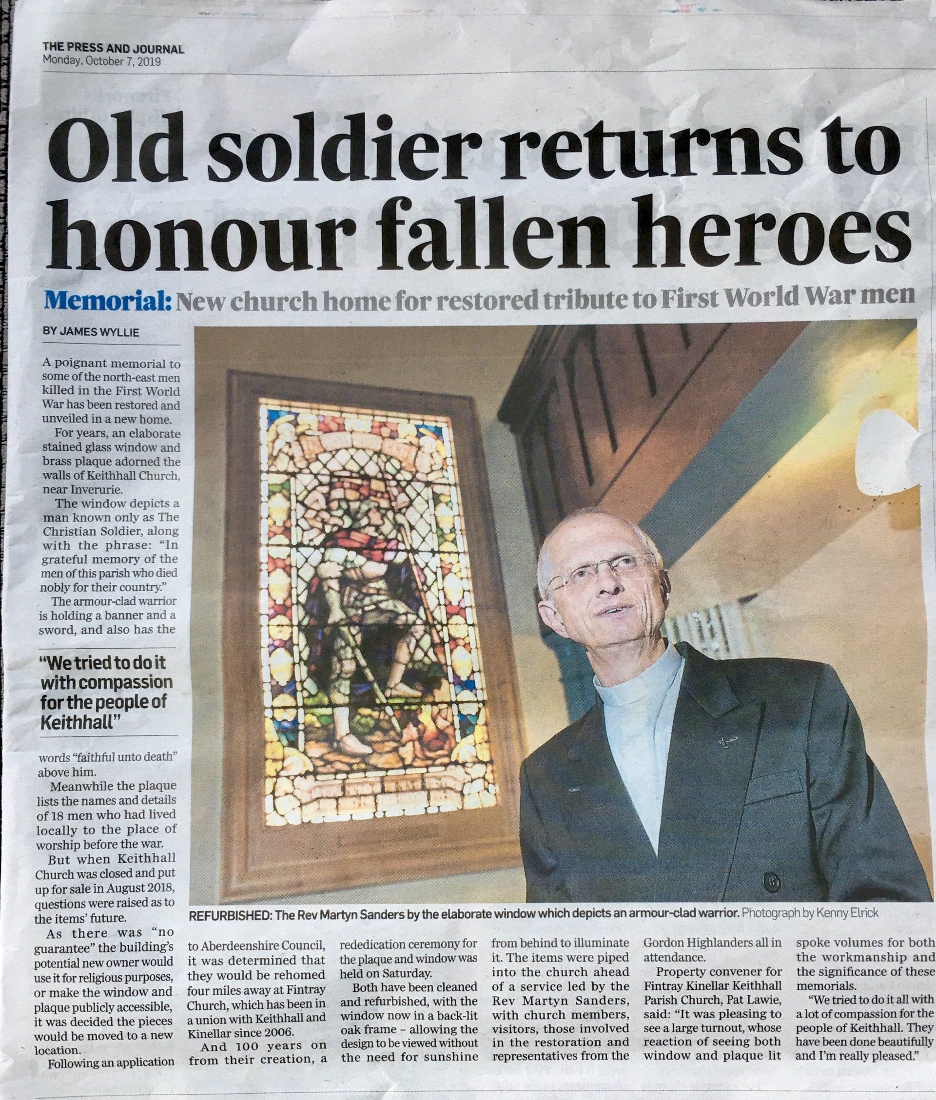 Distinctive Stained Glass Newspaper Feature