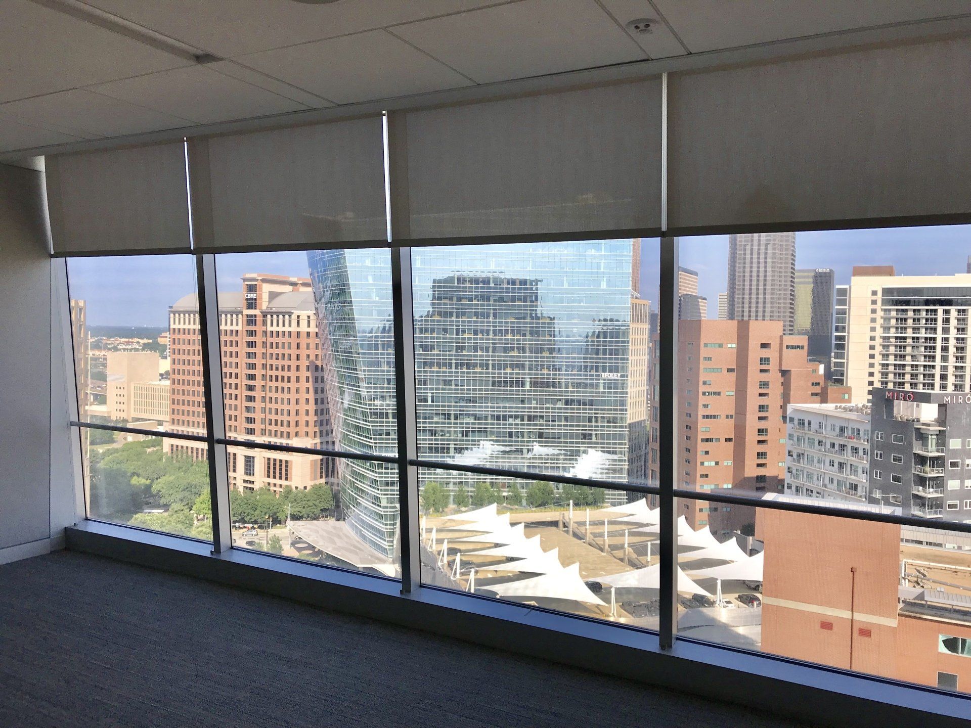 sloped roller shades image