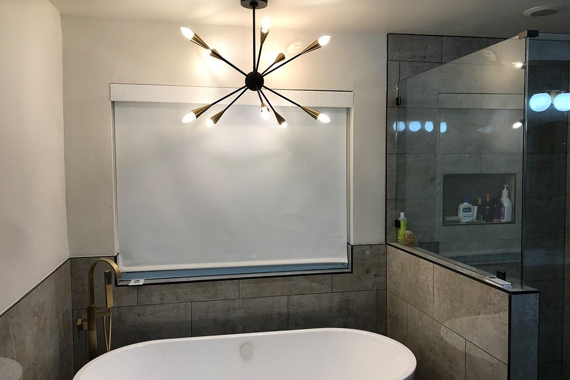 bath tub window blinds