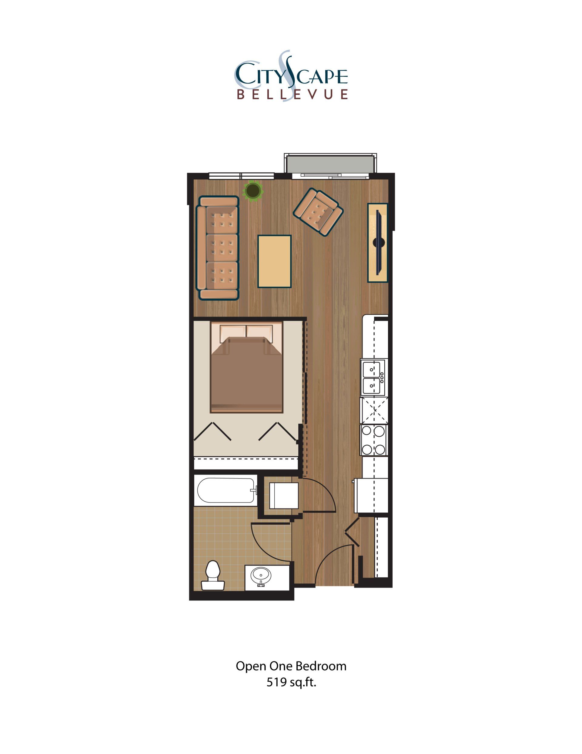 Open One Bedroom