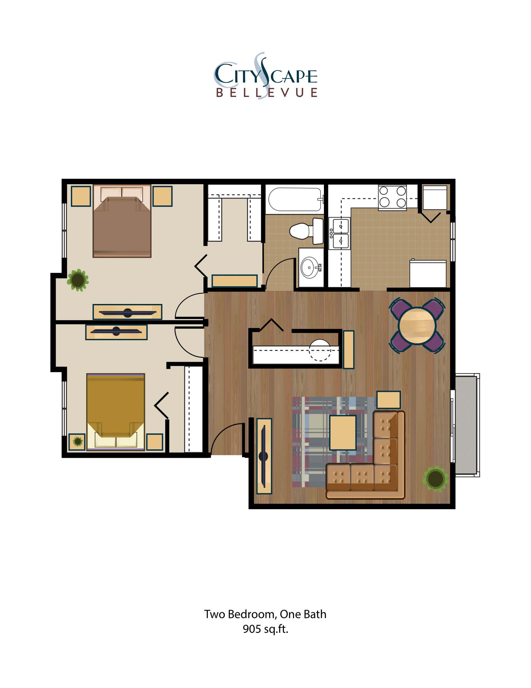 Two Bedroom | One Bath