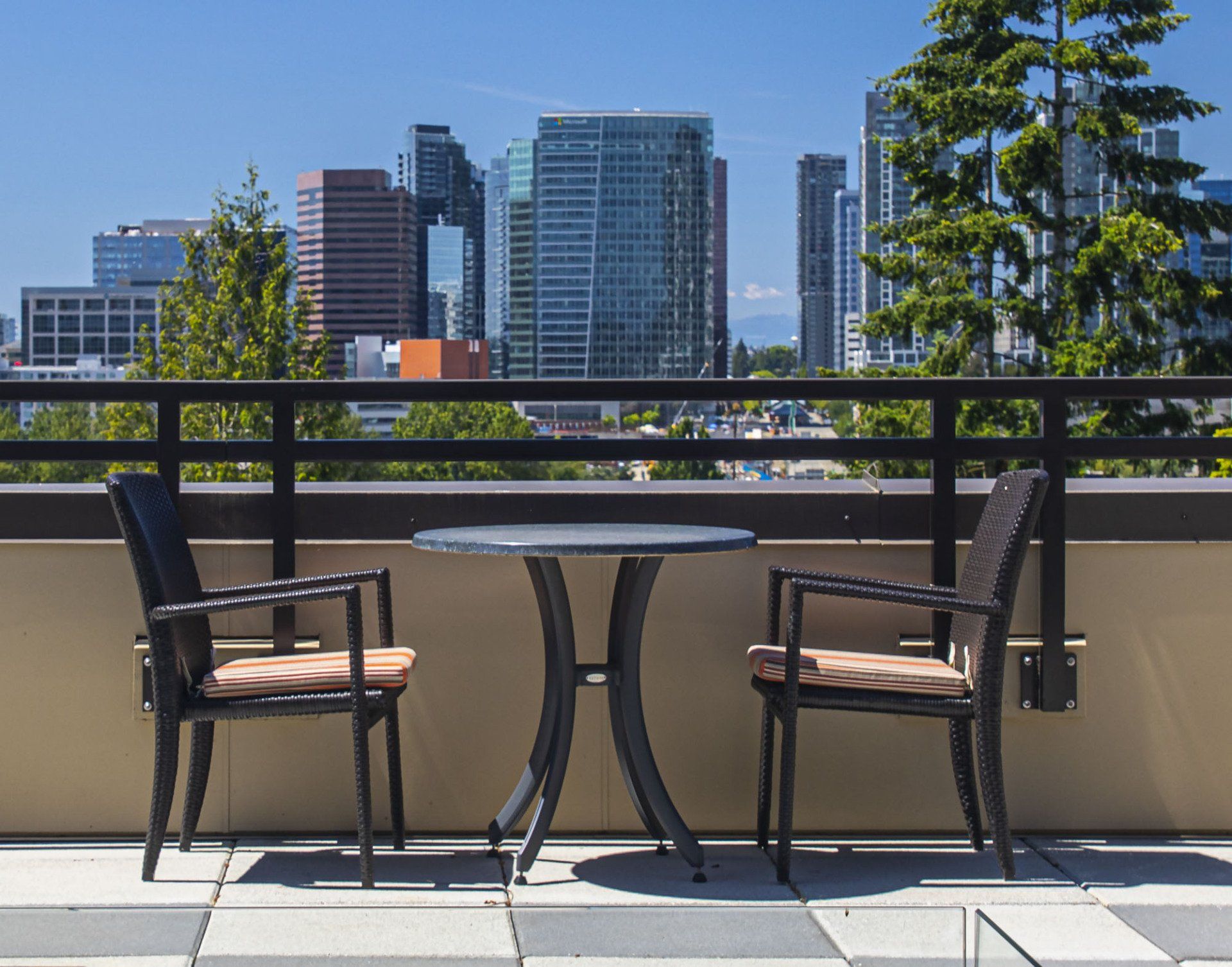 balcony with chairs