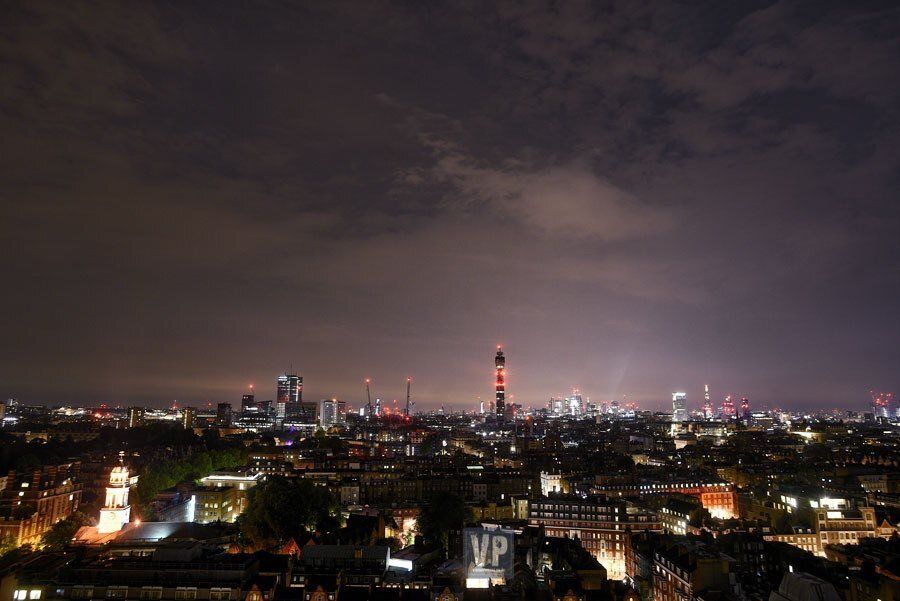 London Night Skyline by Frank Clarke of Chorley Lancashire