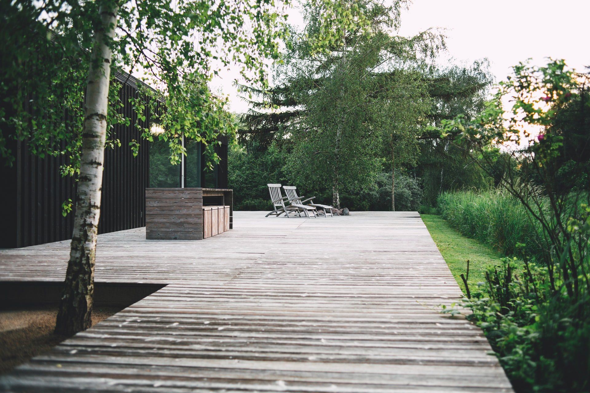 Façade of the house – natural materials - wood