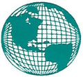 A drawing of a globe with a checkered pattern on it.