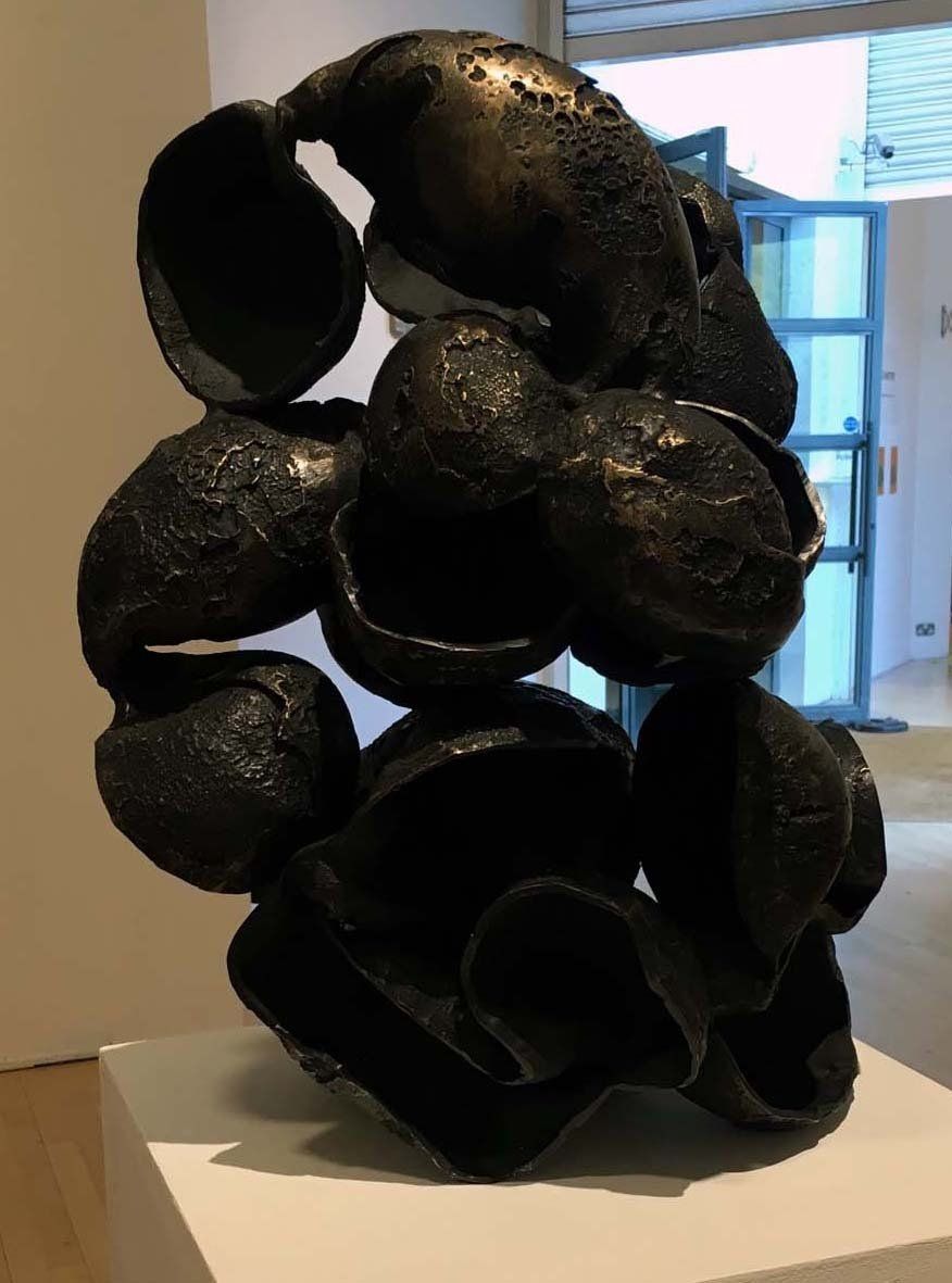 Metal sculpture at exhibition.
