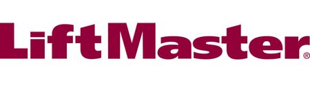 The lift master logo is red and white on a white background.