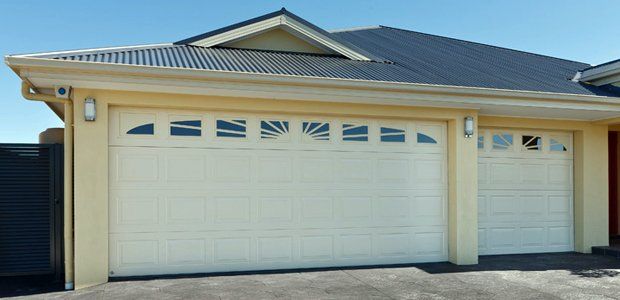 white garage door