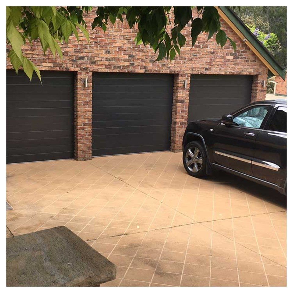 white garage door