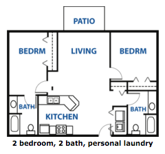 Benevento 2-Bed 2-Bath