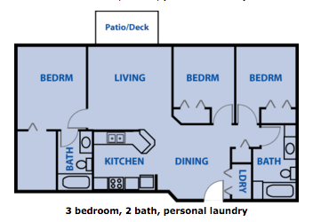 Demaio Apartments 3-Bed 2-Bath