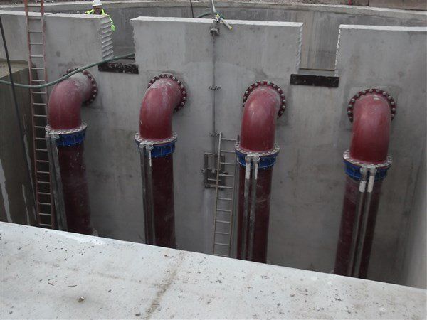 600mm diameter pipes in gruniesen road pump station 4d