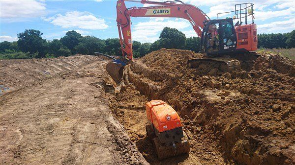 rammax for compaction rising main trench berewood