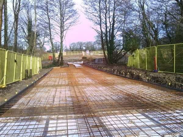root protection road ready for concrete