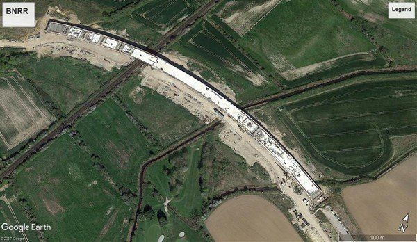 google earth image of bnrr