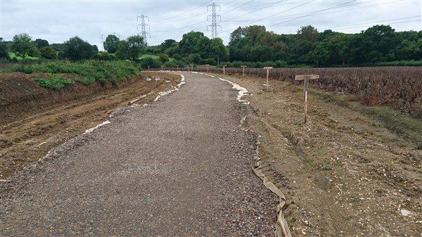 berewood multi use greenway footpath profiles for stone