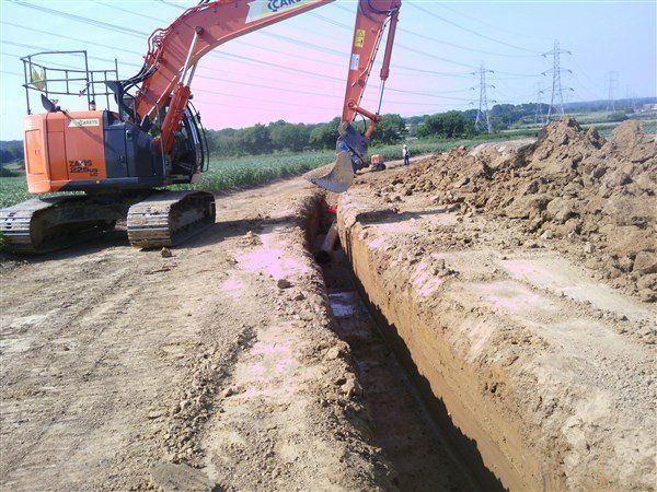 berewood rising main trench