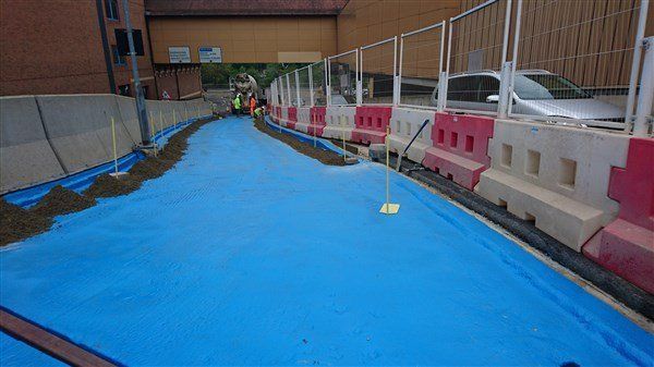 waterproofing on the deck at ramp refurbishment peacock shopping centre woking