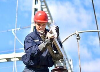 Man Working on the Electrical Lines — Electrical Contractor in Schaumburg, IL