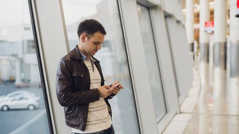 Young man with phone