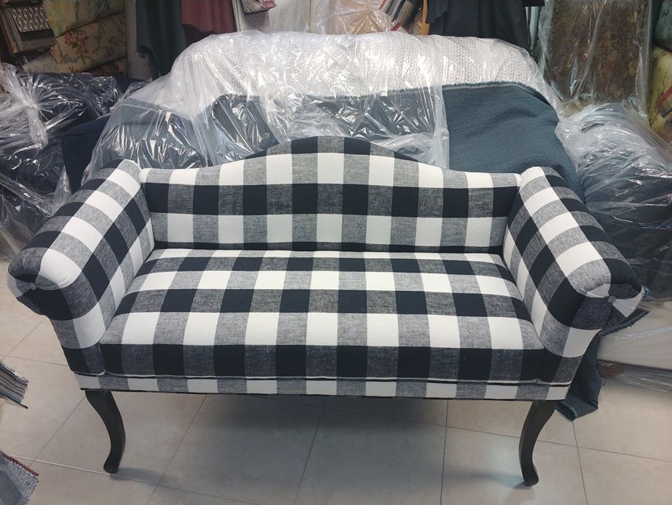 Checkered Sofa — Pompano Beach, FL — Anthony Interiors