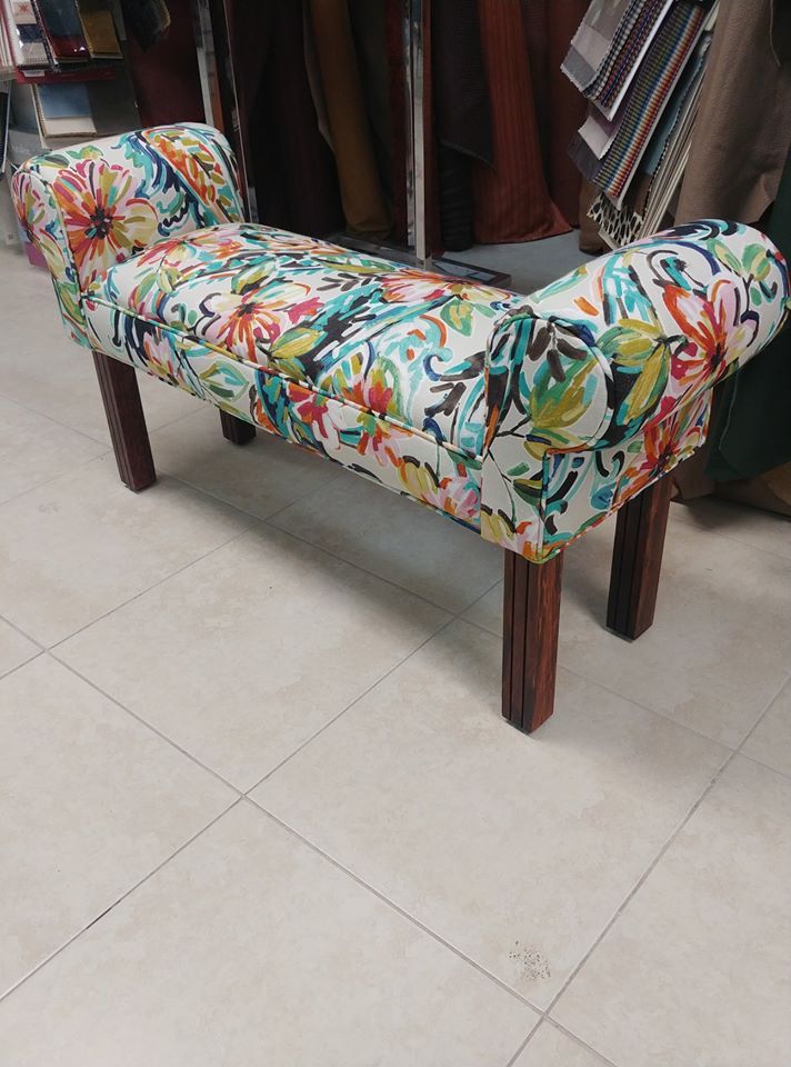Floral Long Chair — Pompano Beach, FL — Anthony Interiors