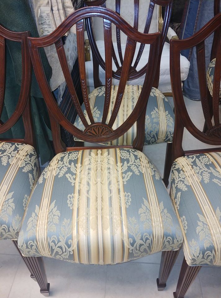 Wooden Chair With Floral Design — Pompano Beach, FL — Anthony Interiors