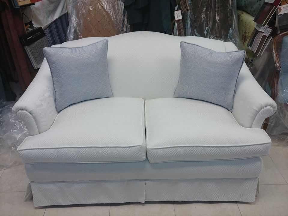 Front View of Upholstered Sofa — Pompano Beach, FL — Anthony Interiors