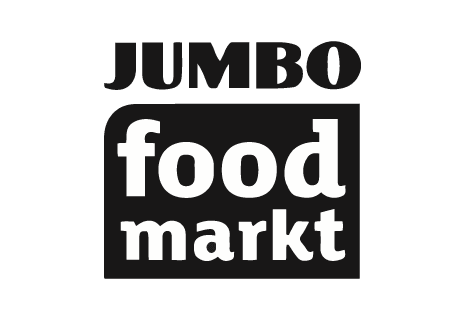Het Jumbo Foodmarkt-logo in vetgedrukte zwarte tekst op een witte achtergrond.