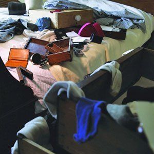 scattered household items