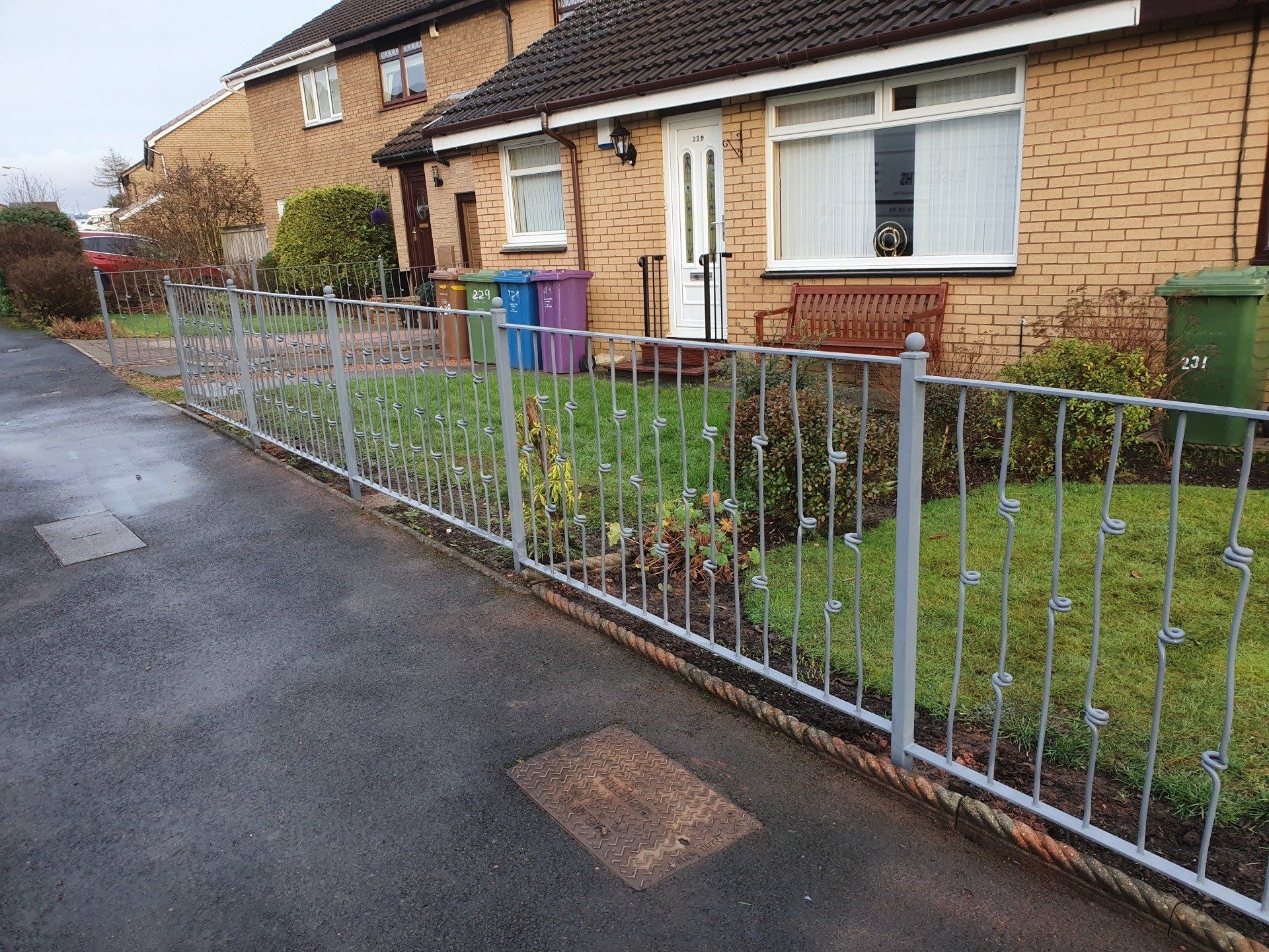 Metal railings