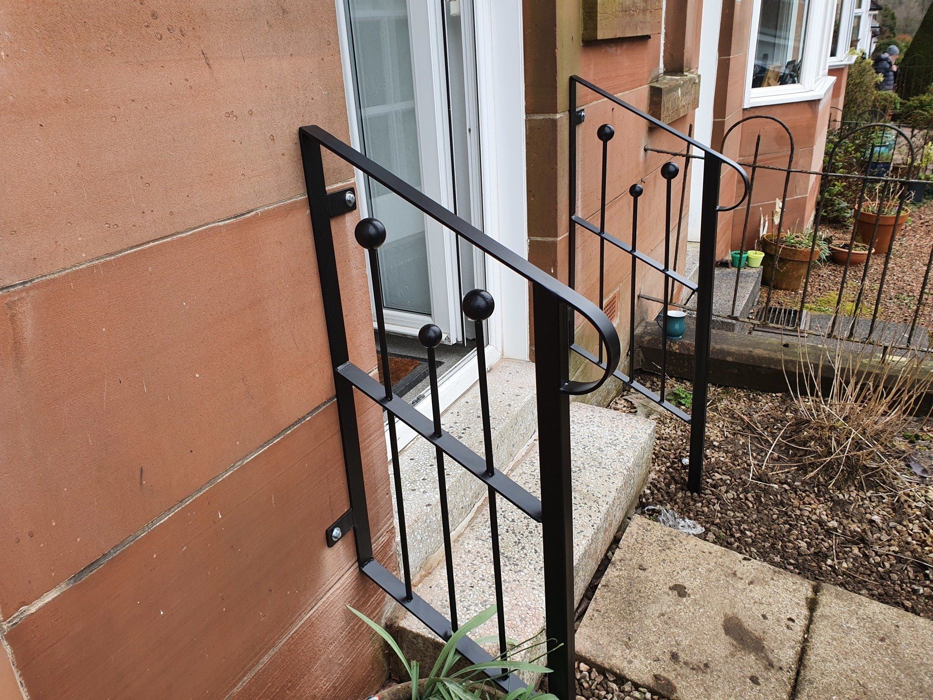 Metal railings