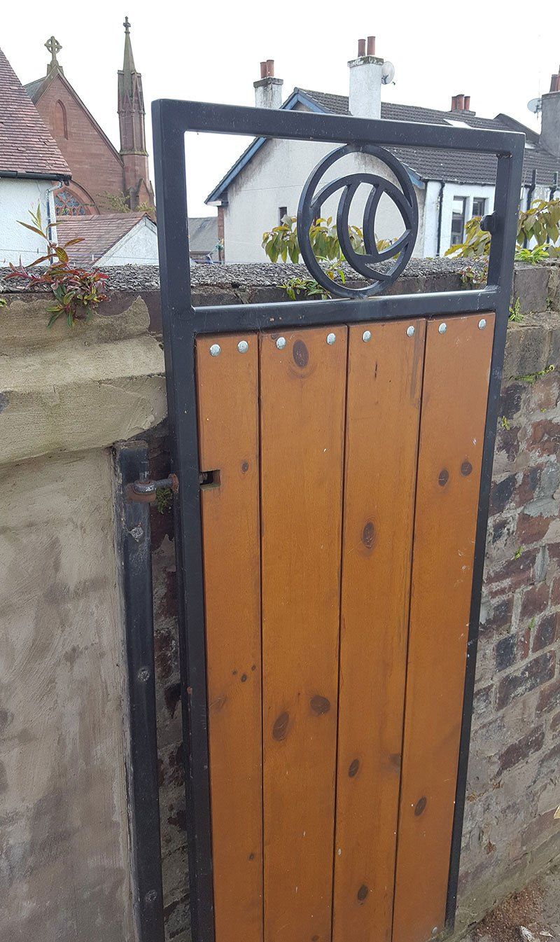 wood and metal gate