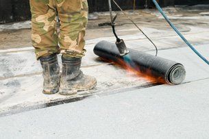 Flat roof installation