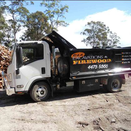 Guarantee your project's success with the right preparation truck belonging to d and a excavations and firewood supplies