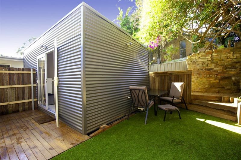 pod exterior with furniture