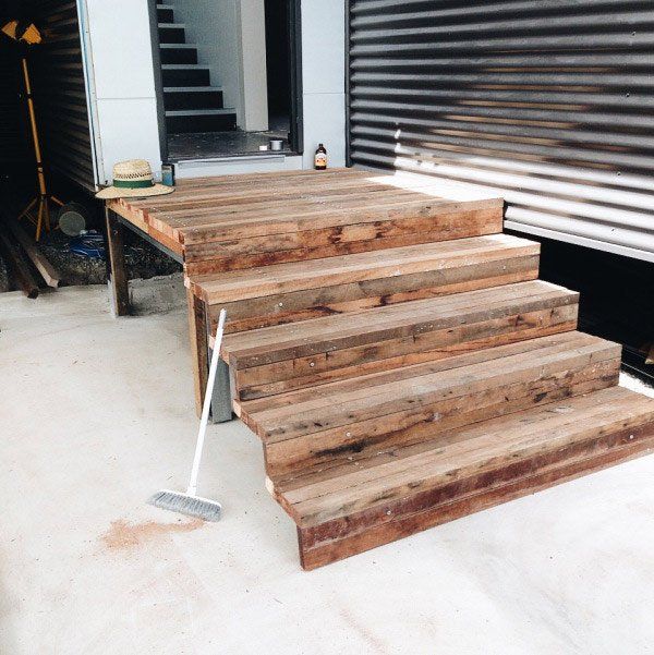 wooden stairs