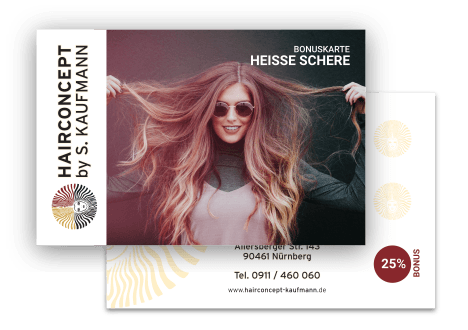 Bonuskarte Hairconept Kaufmann in Nürnberg