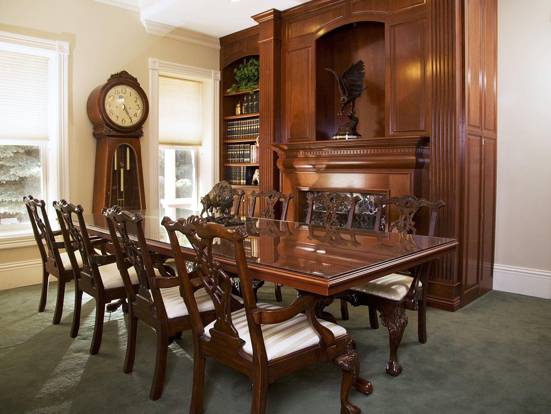 polished wooden doors