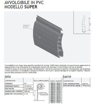 Avvolgibile Modello Super