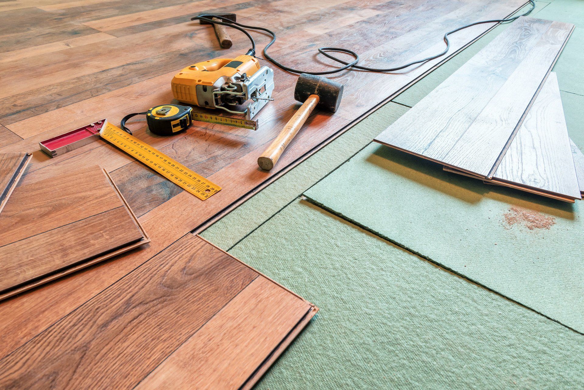 Handyman — Carpenter Tools on the Laminated Floor   in Gray, GA
