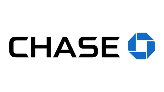 The chase bank logo is black and blue on a white background.