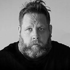 gray and black beard, dramatic lighting