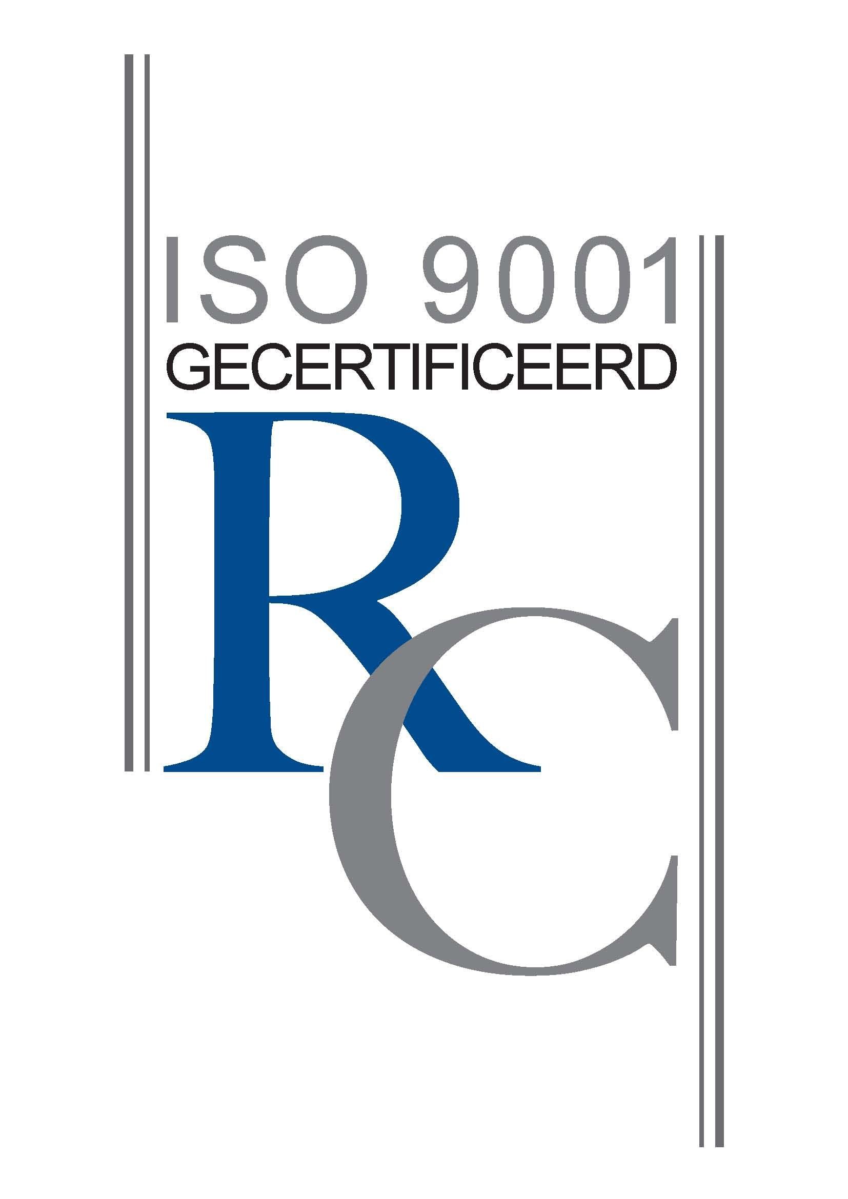 Logo met blauwe tekst 
