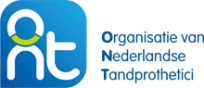 Logo of the Organisatie van Nederlandse Tandprothetici featuring a stylized blue and lime green 