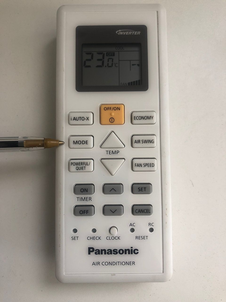Panasonic Aircon Remote Mode