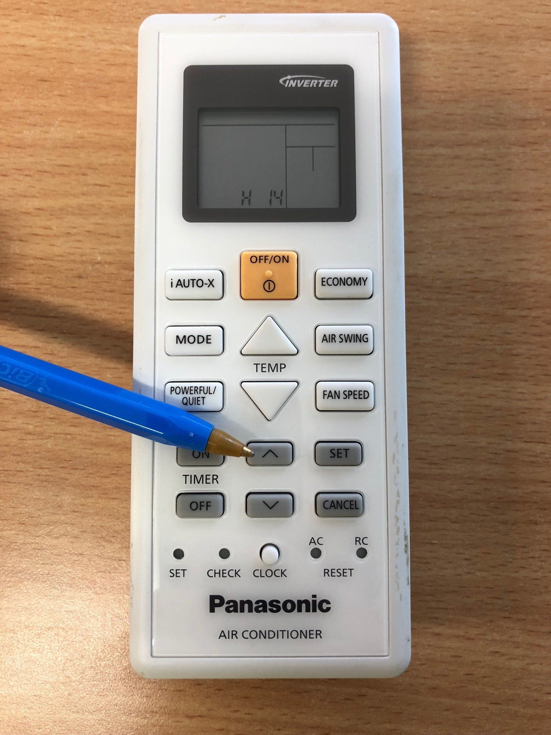 Aircon remote settings for Darwin